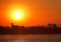 Unser erster Sonnenuntergang am Nil