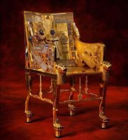 Thron Tutanchamuns im Museum in Kairo