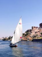 Felucke auf dem Nil bei Assuan