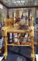 Der golderne Thron im Ägyptischen Museum, Kairo
