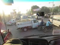 Verkehrsführung - morgens auf dem Weg nach Sakkara
