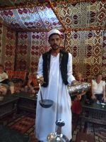 Abends im Kom Ombo - Zelt - Shisha wird vorbereitet