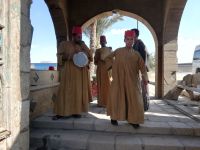 Empfang der örtlichem Musikkapelle mit Tänzer