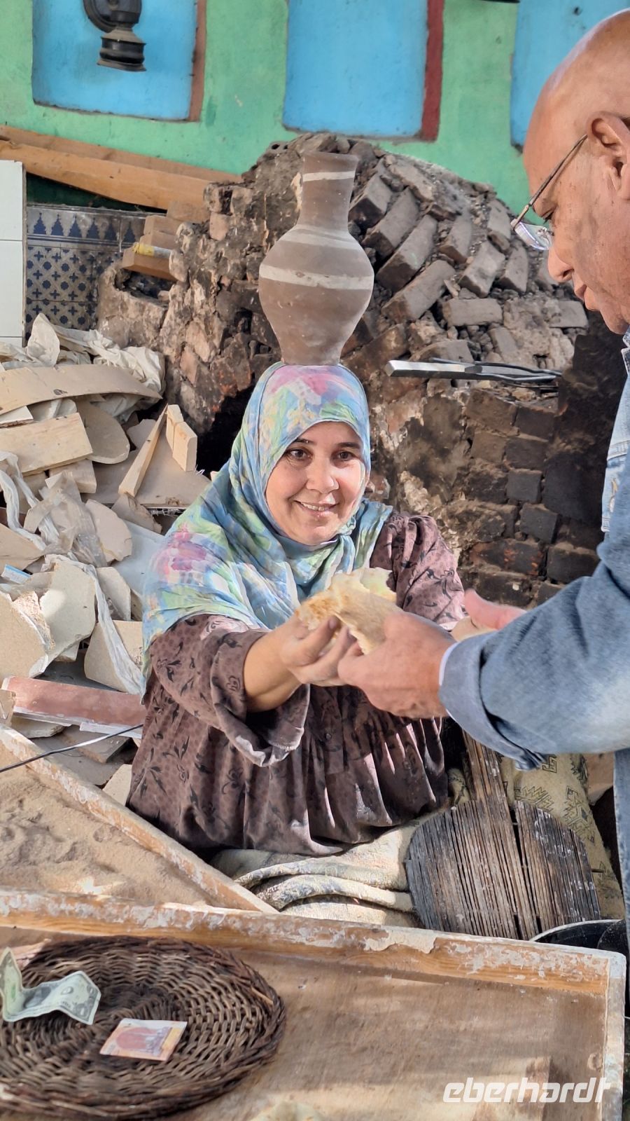 Frisch gebackenes Fladenbrot