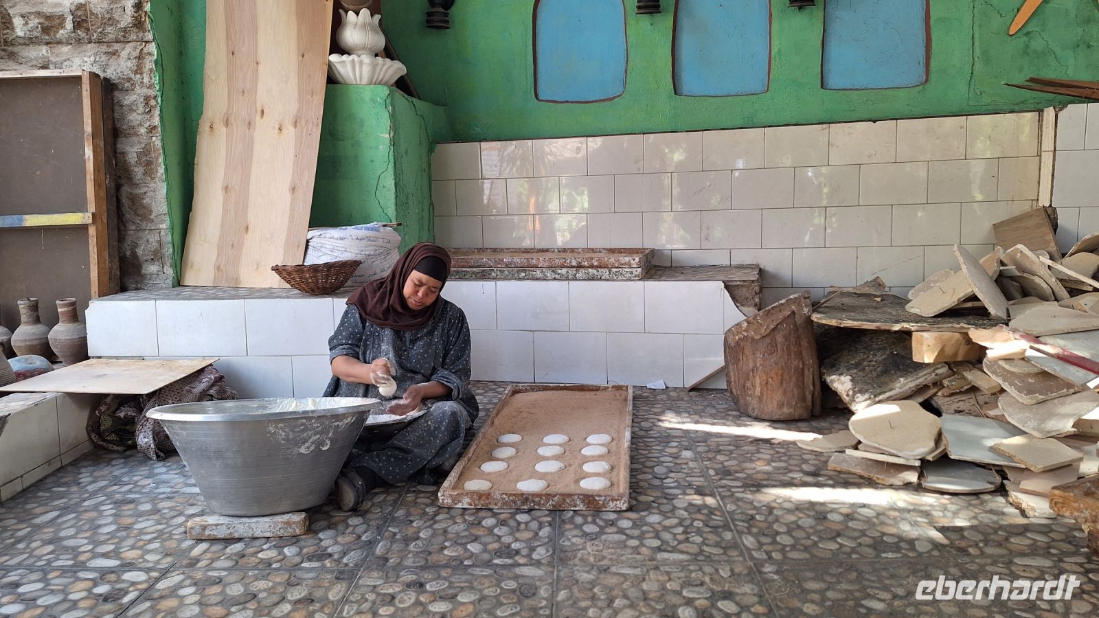 Frisch gebackenes Fladenbrot