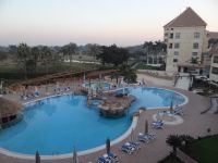 Kairo, Hilton Hotel, Blick vom Balkon unseres Hotels am nächsten Morgen