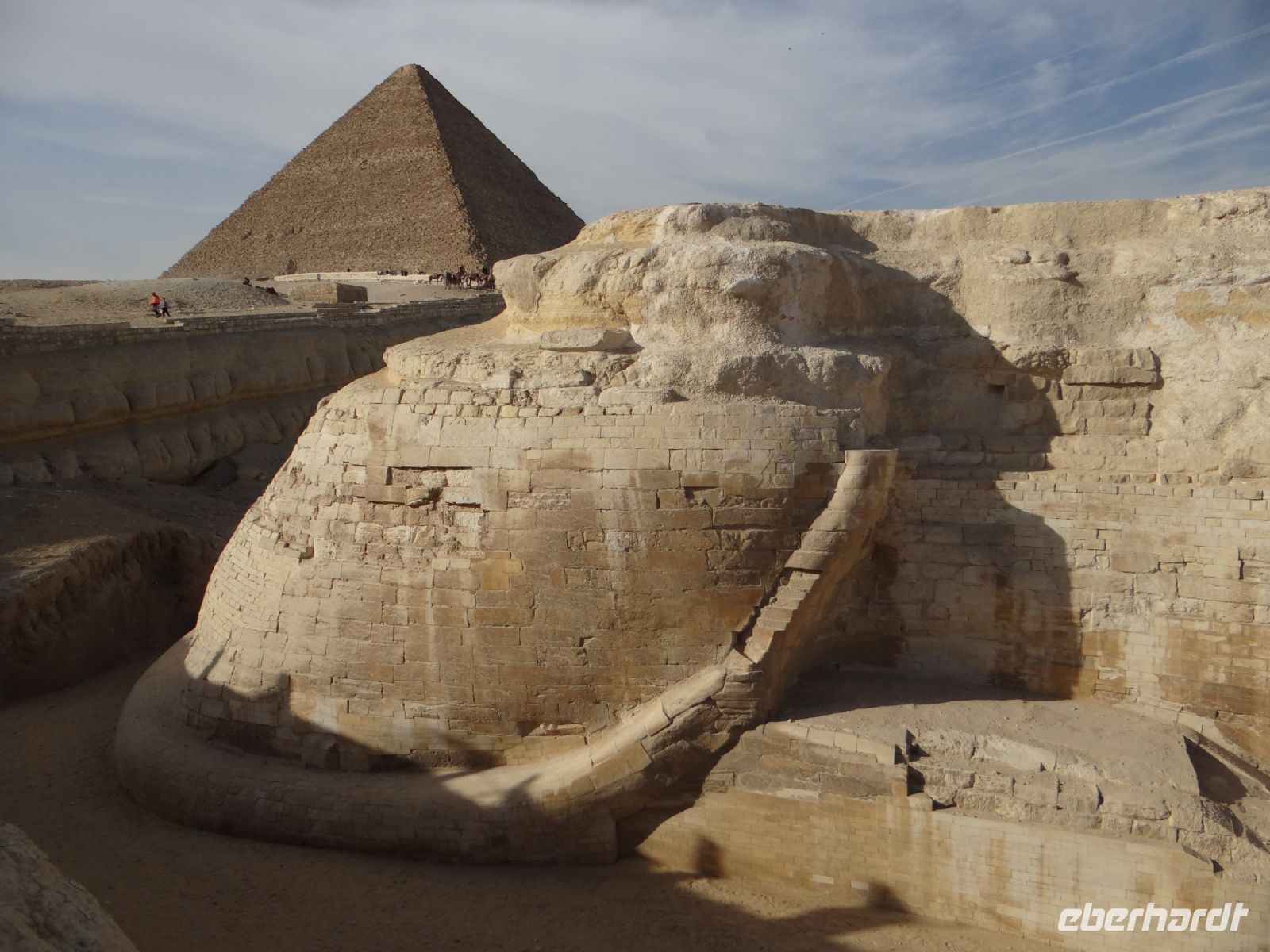 Gizeh, der Löwenschwanz des Sphinx ist am besten erhalten.