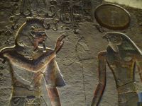 Theben, Tal der Könige, Pharao mit Horus