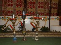 Kom Ombo, die Pfeifen sehen aus wie Balletttänzerinnen.