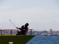 Hurgadha, die Nachbarn von gegenüber gehen auch nicht ins Wasser.