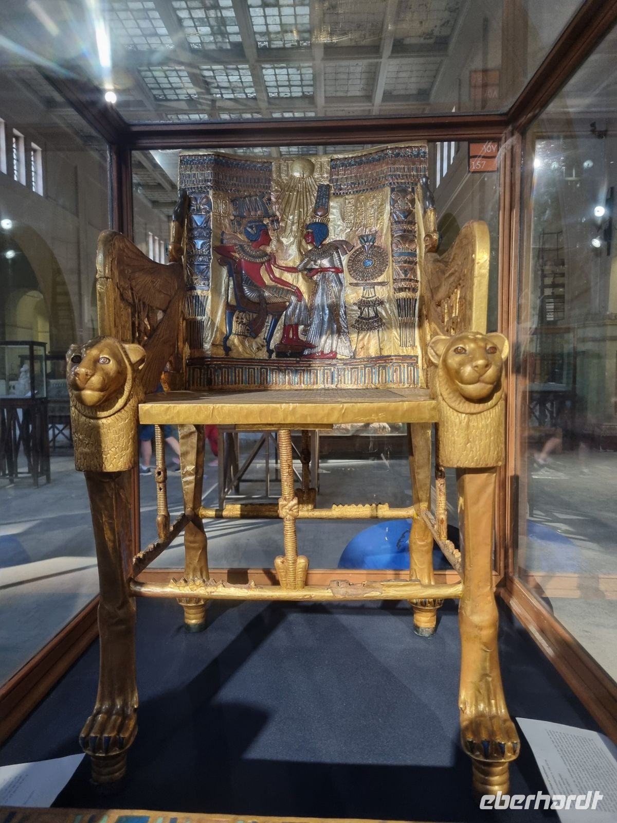 Kairo - Ägyptisches Nationalmuseum (Thronsessel - Grabbeigabe aus dem Grab des Tutanchamuns)