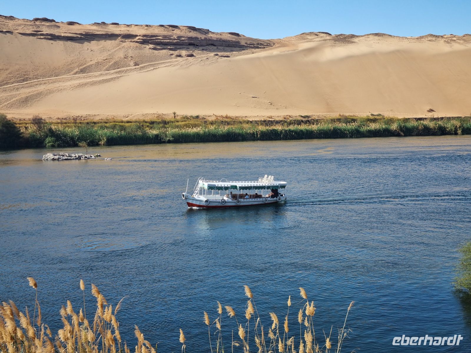 Blick vom Botanischen Garten von Assuan auf den Nil