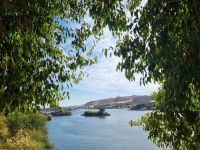 Blick vom Botanischen Garten von Assuan auf den Nil