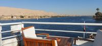 Blick auf den Nil, Sonnendeck, Kreuzfahrt MS Nile Style