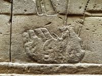 Ein Nilpferd wird getötet, Relief in Edfu