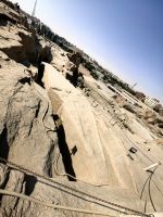 Unfertiger Obelisk in einem Steinbruch in Assuan