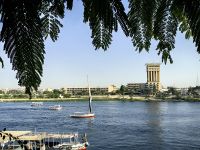 Blick auf Assuan vom Botanischen Garten aus