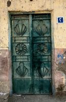 Tür im nubischen Dorf