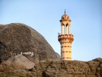 Minarett im nubischen Dorf