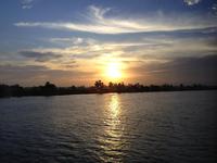 Sonnenuntergang in Edfu