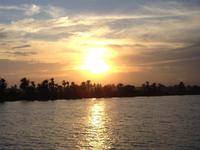 Sonnenuntergang in Edfu