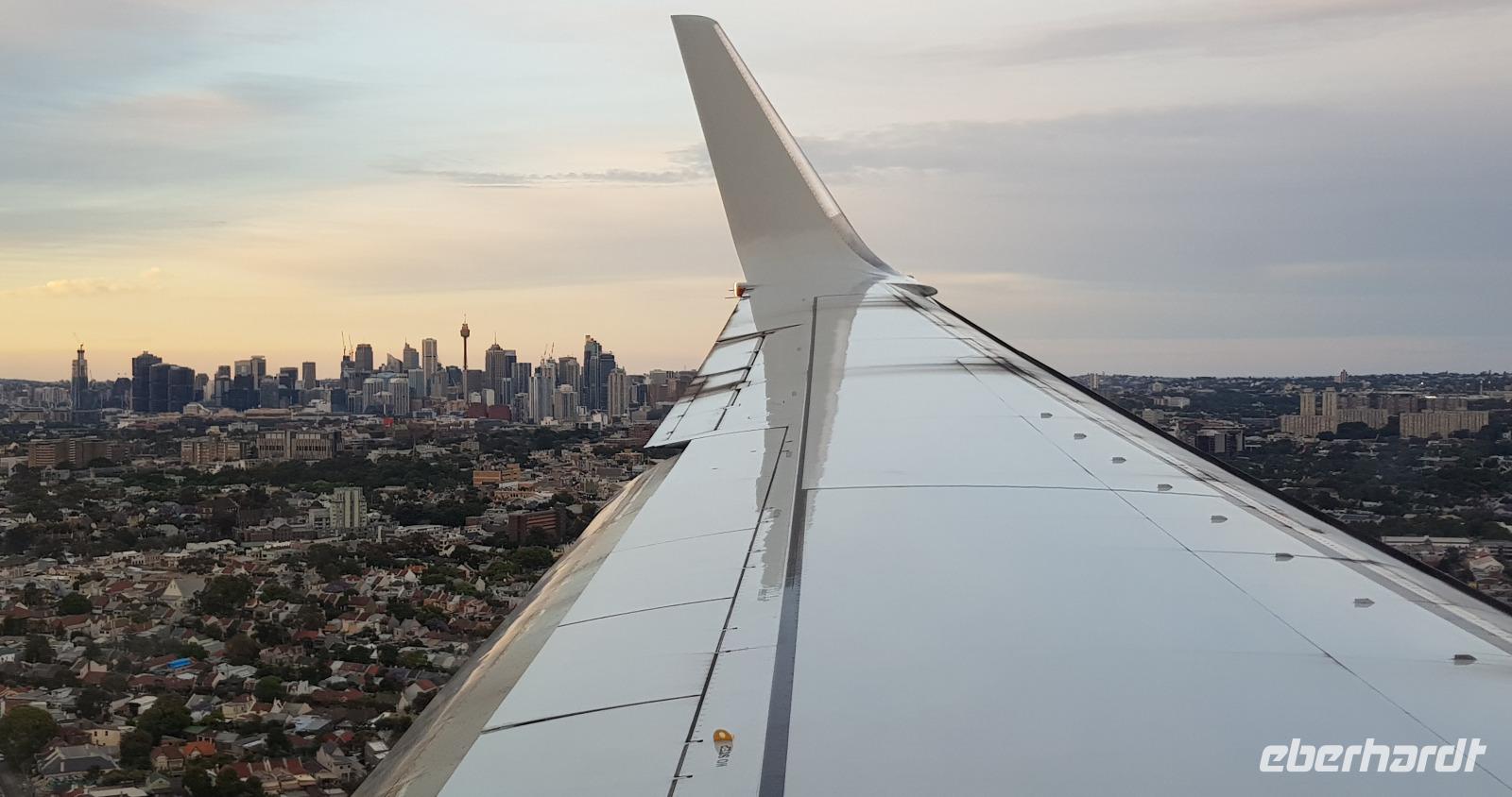 Weiterflug nach Sydney