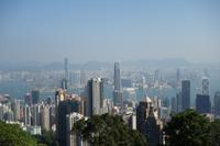 Aussichtspunkt Victoria Peak mit atemberaubenden Blick über die Skyline der Stadt Hongkong