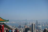 Aussichtspunkt Victoria Peak mit atemberaubenden Blick über die Skyline der Stadt Hongkong