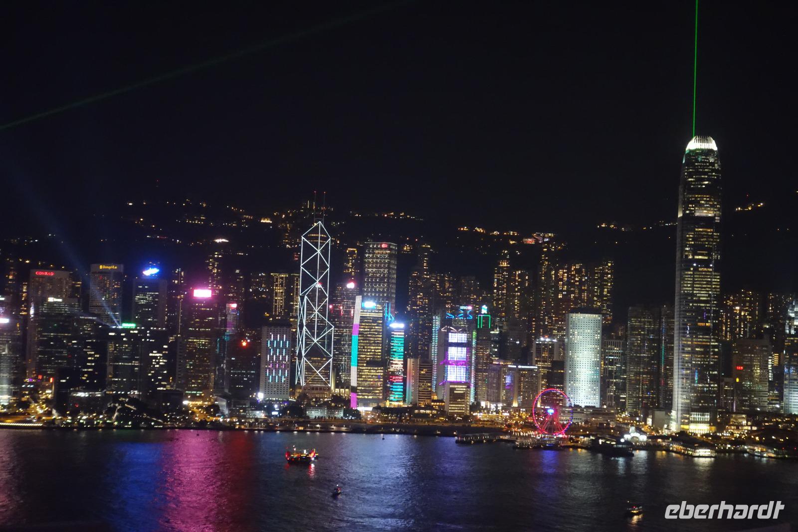 Die Lichtershow Symphony of Lights in Hongkong