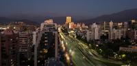 Blick von unserem Hotel in Cumbres in Santiago de Chile