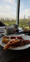 Blick von unserem Hotel in Cumbres in Santiago de Chile