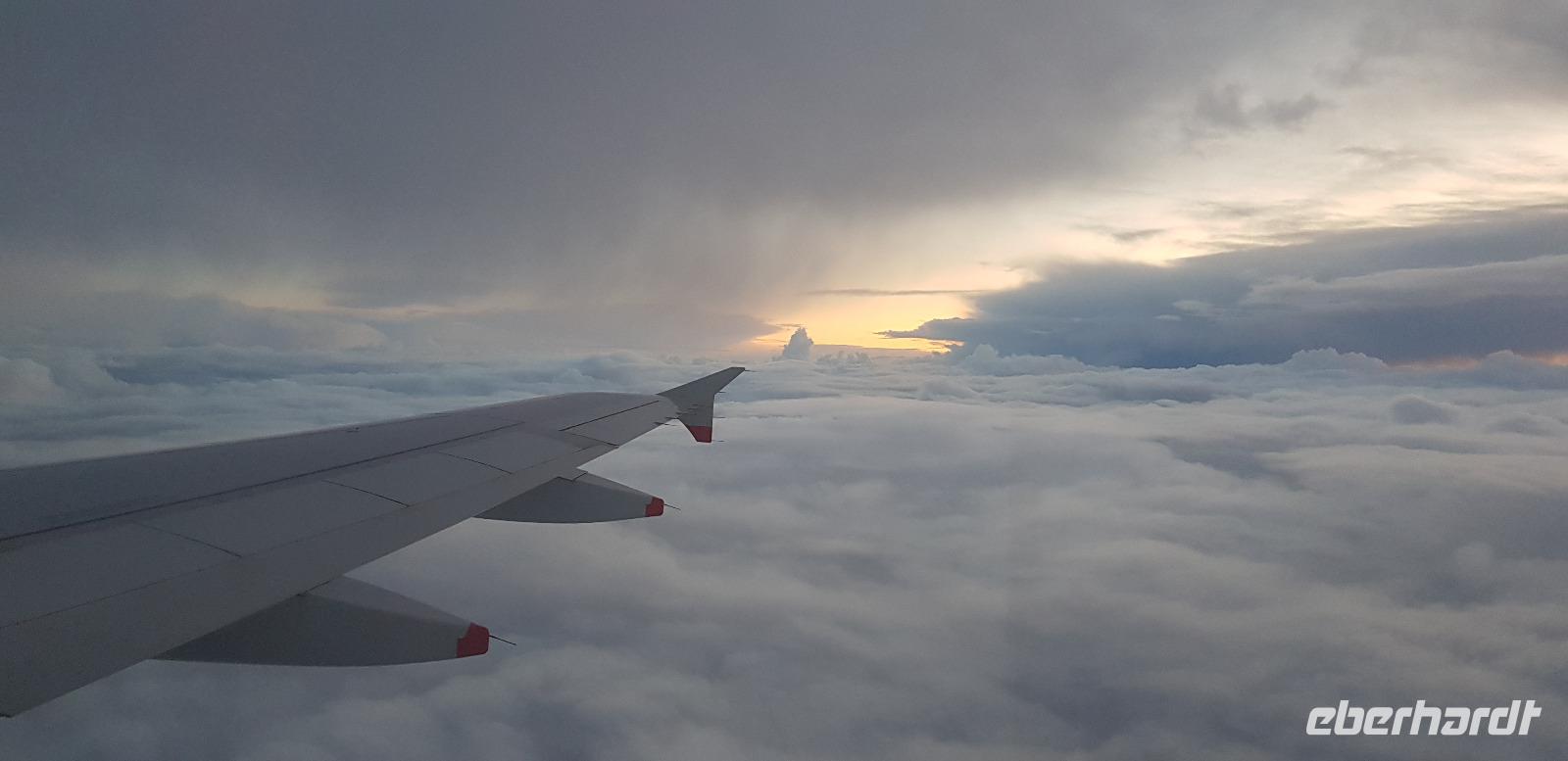 Heimflug via London