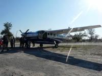 Vor dem Flug über das Okavango Delta