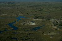 Flug über das Okavango Delta