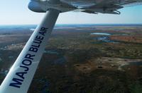 Flug über das Okavango Delta