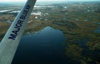 Flug über das Okavango Delta