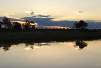 Wunderbarer Sonnenuntergang in Afrika