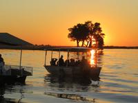 Bootsfahrt auf dem Chobe-River - Sonnenuntergang