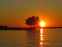 Bootsfahrt auf dem Chobe-River - Sonnenuntergang