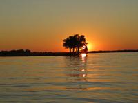 Bootsfahrt auf dem Chobe-River - Sonnenuntergang