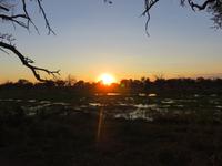 Mababe Konsesion - Sonnenuntergang am Khwai River