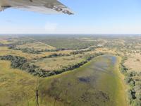 Flug über das Okawango-Delta
