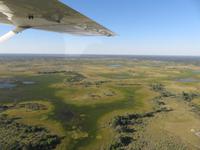 Flug über das Okawango-Delta