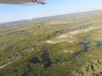 Flug über das Okawango-Delta