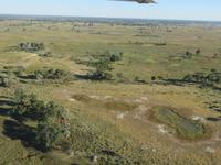 Flug über das Okawango-Delta