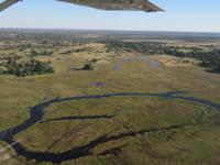 Flug über das Okawango-Delta