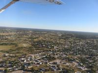 Flug über das Okawango-Delta - Blick auf Maun