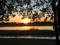 Thamalakane River Lodge - Sonnenuntergang über dem Fluss