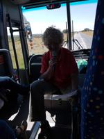 Namibia, Barbara mit dem Abschiedsgedicht über die zeit