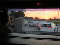 Stau am Camp Ausgang